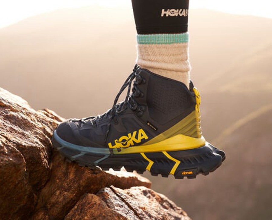 Hoka One One Tennine Hike Gore-Tex Vandringsskor Dam - Blå - CKLEQ-7196